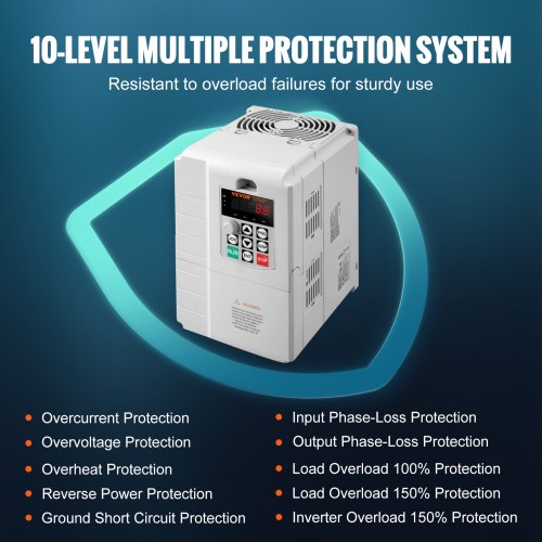 VFD 75KW 34A 10HP Variable Frequency Drive for 3Phase Motor Speed Control