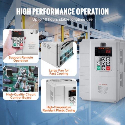 VFD 75KW 34A 10HP Variable Frequency Drive for 3Phase Motor Speed Control