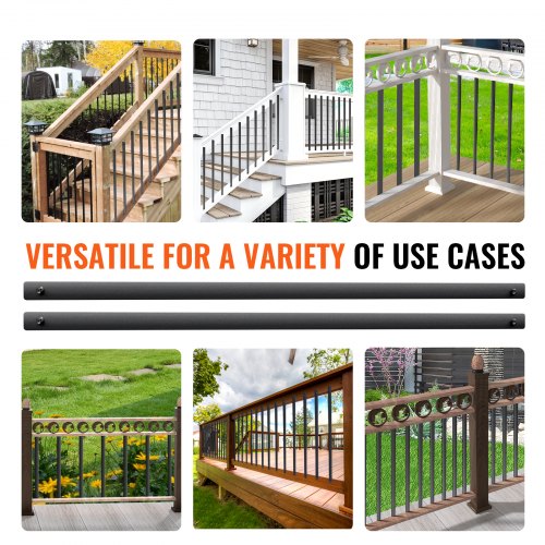 Staircase Metal Balusters 38 x 1 Flat Aluminum Alloy Decorative