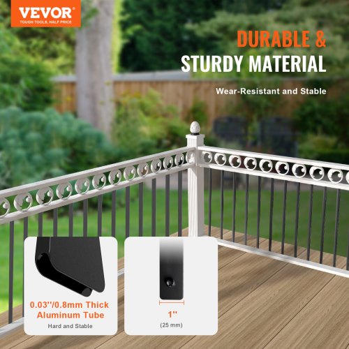 Staircase Metal Balusters 295 x 1 Flat Aluminum Alloy Decorative