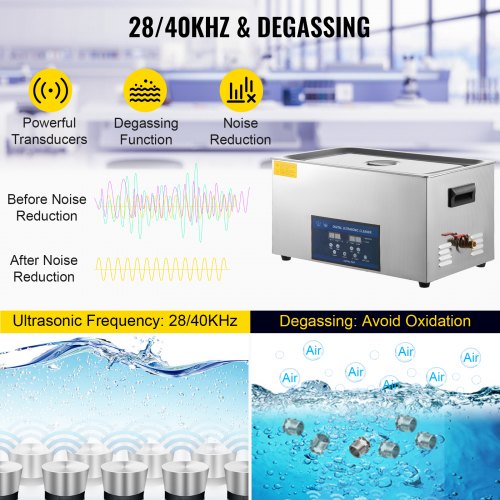 30L Ultrasonic Cleaner 2840khz Dual Frequency Professional Ultrasonic Parts