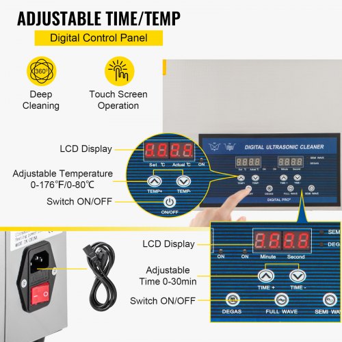 30L Ultrasonic Cleaner 2840khz Dual Frequency Professional Ultrasonic Parts
