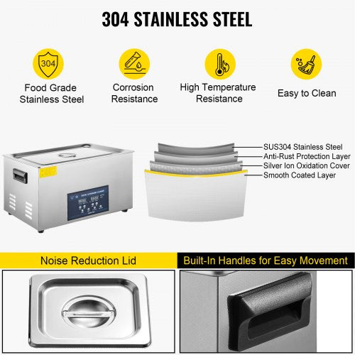30L Ultrasonic Cleaner 2840khz Dual Frequency Professional Ultrasonic Parts
