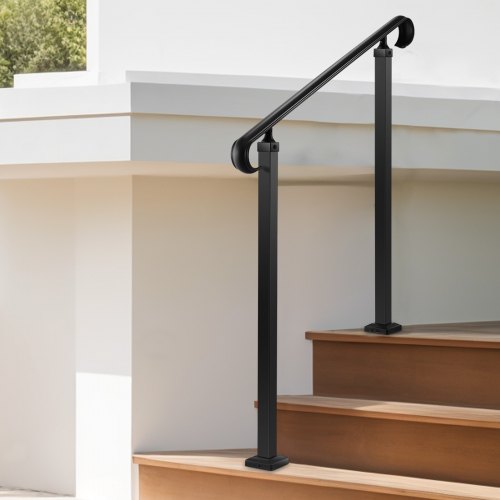 Handrails for Outdoor Steps 23 Step Adjustable Height Carbon Steel