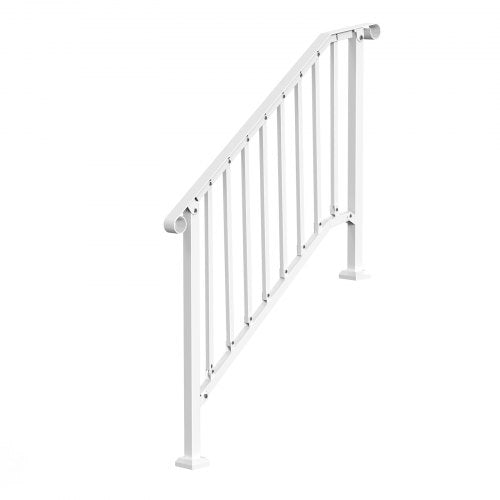 34 Step Handrails for Outdoor for Seniors Porch Deck Retro Arch White – 1080 MM
