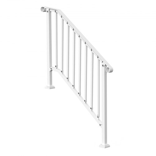 34 Step Handrails for Outdoor for Seniors Porch Deck Retro Arch White – 1080 MM