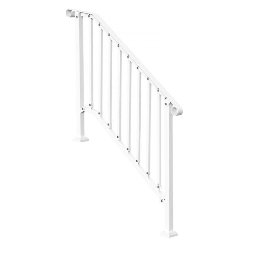 34 Step Handrails for Outdoor for Seniors Porch Deck Retro Arch White – 1080 MM