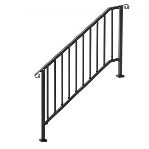 Handrails for Outdoor Steps 5 Step Stair Hand Rail Kit Transitional Carbon