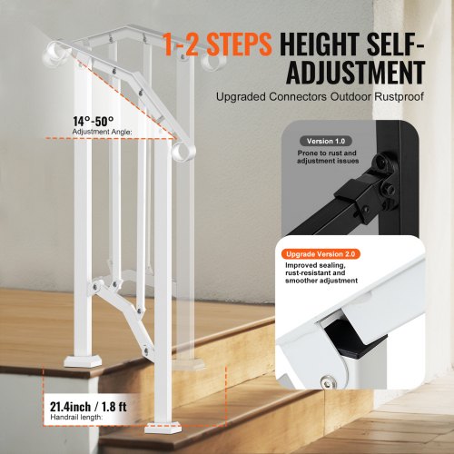 Handrails for Outdoor Steps 12 Step Stair Hand Rail Kit Transitional