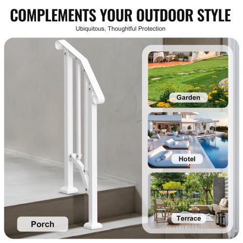 Handrails for Outdoor Steps 12 Step Stair Hand Rail Kit Transitional