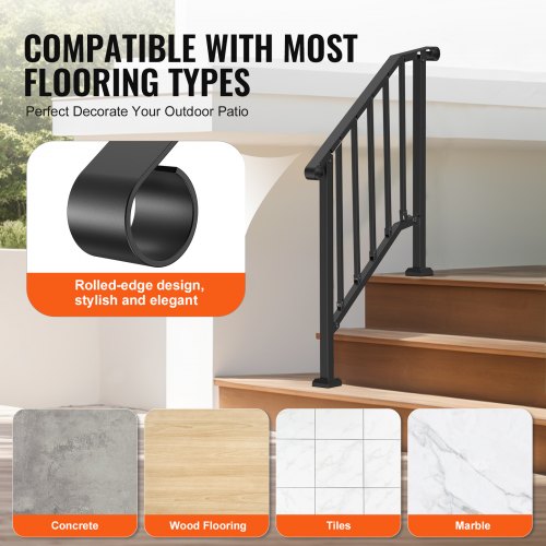 Handrails for Outdoor Steps 23 Step Stair Hand Rail Kit Transitional