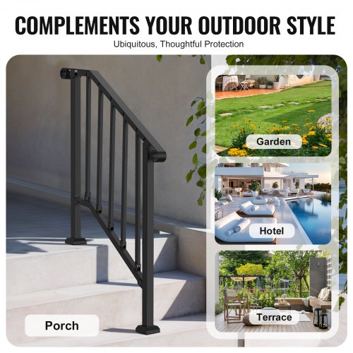 Handrails for Outdoor Steps 23 Step Stair Hand Rail Kit Transitional
