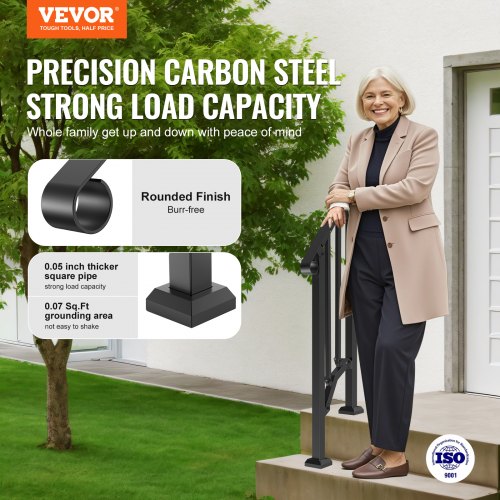 Handrails for Outdoor Steps 12 Step Stair Hand Rail Kit Transitional