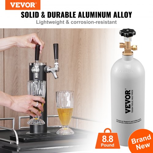 5 Lbs CO2 Tank Aluminum Gas Cylinder Brand New CO2 Cylinder with Gray Spray