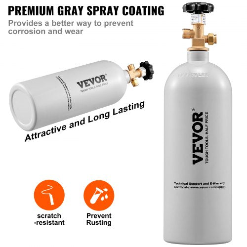 5 Lbs CO2 Tank Aluminum Gas Cylinder Brand New CO2 Cylinder with Gray Spray