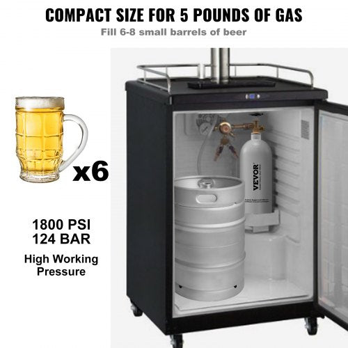 5 Lbs CO2 Tank Aluminum Gas Cylinder Brand New CO2 Cylinder with Gray Spray