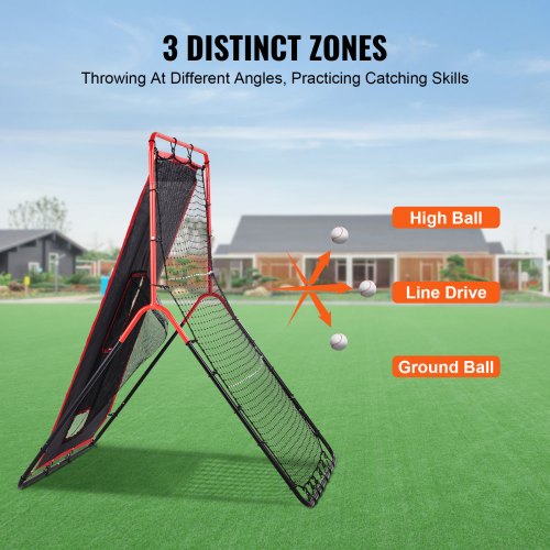 Baseball And Softball Rebounder Net 35 x 4.5 ft 2in1 Switch Hitter Pitch