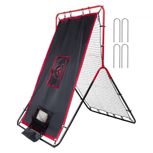 Baseball And Softball Rebounder Net 35 x 4.5 ft 2in1 Switch Hitter Pitch