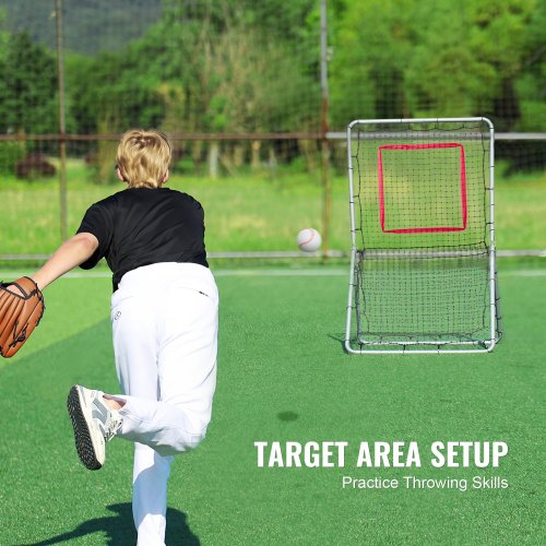 Baseball And Softball Rebounder Net 35 x 6 ft PitchBack Baseball Pitching