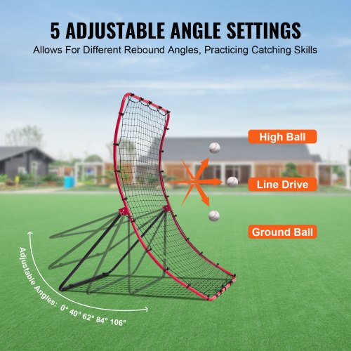 Baseball And Softball Rebounder Net 4 x 5.5 ft PitchBack Baseball Pitching