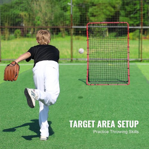 Baseball And Softball Rebounder Net 4 x 5.5 ft PitchBack Baseball Pitching