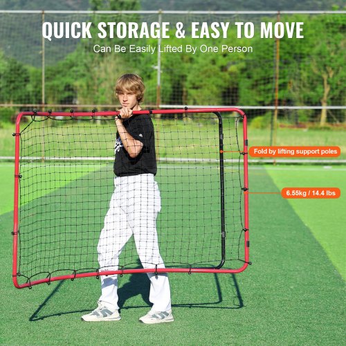 Baseball And Softball Rebounder Net 4 x 5.5 ft PitchBack Baseball Pitching