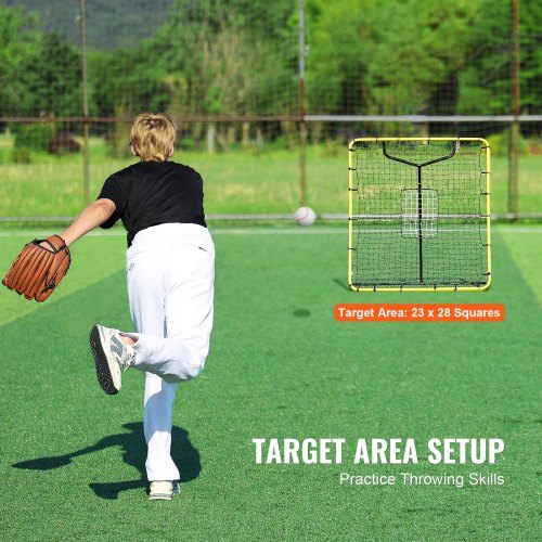 Baseball And Softball Rebounder Net 4 x 4.5 Feet PitchBack Baseball Nest