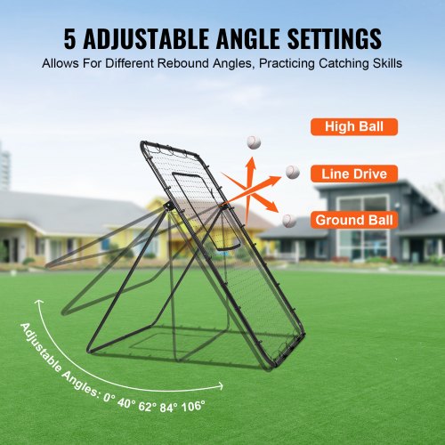 Baseball And Softball Rebounder Net 4 x 6 Feet PitchBack Baseball Nest