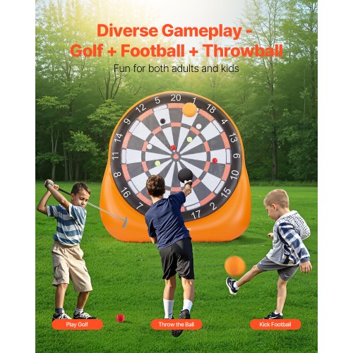 Inflatable Soccer Dart Board over 6 ft High Giant Soccer Dart Board with 4