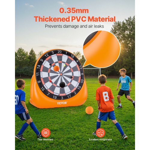 Inflatable Soccer Dart Board over 6 ft High Giant Soccer Dart Board with 4