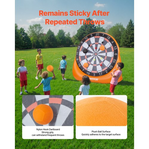 Inflatable Soccer Dart Board over 6 ft High Giant Soccer Dart Board with 4