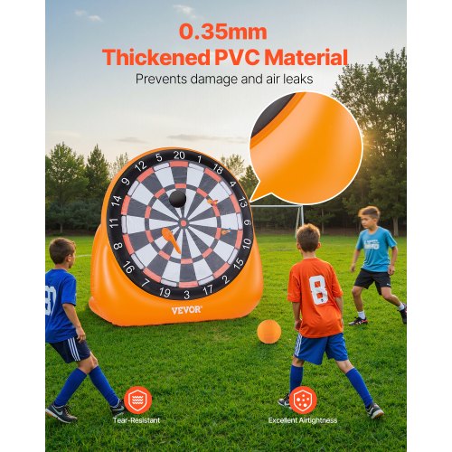 Inflatable Soccer Dart Board over 6 ft High Giant Soccer Dart Board with 4