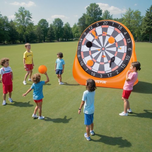 Inflatable Soccer Dart Board over 6 ft High Giant Soccer Dart Board with 4