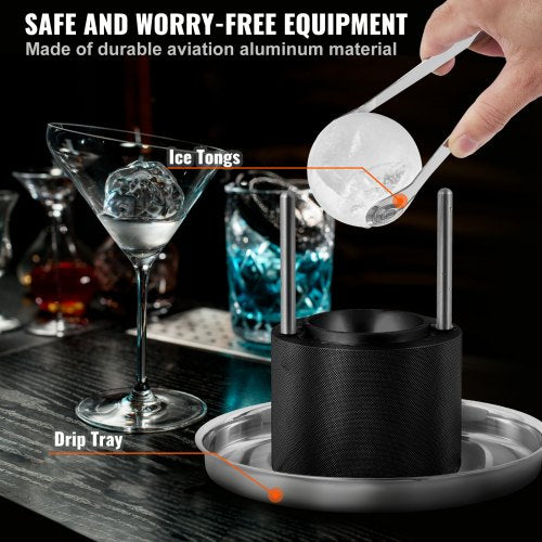 Ice Ball Press 24 Ice Ball Maker Aircraft Al Alloy Ice Ball Press Kit