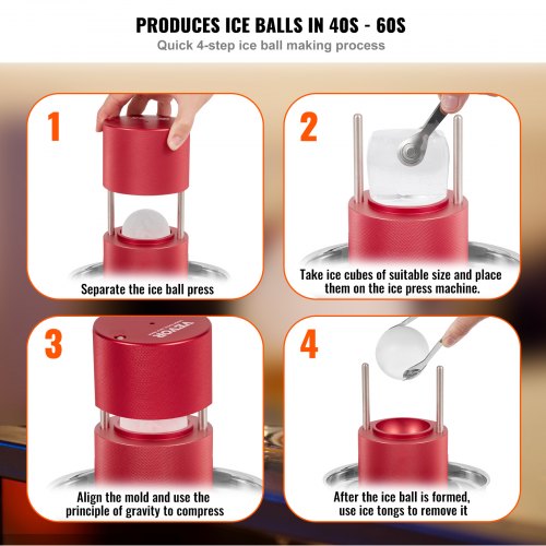 Ice Ball Press 24 Ice Ball Maker Aircraft Al Alloy Ice Ball Press Kit