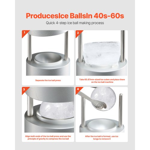 Ice Ball Press 21 Ice Ball Maker Aviation Aluminum Ice Ball Press Kit