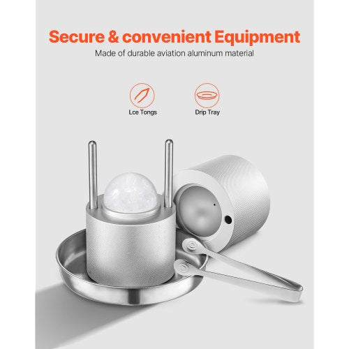 Ice Ball Press 21 Ice Ball Maker Aviation Aluminum Ice Ball Press Kit