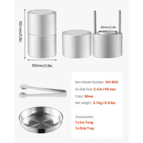 Ice Diamond Press 24 Ice Ball Maker Aviation Aluminum Diamond Ice Ball