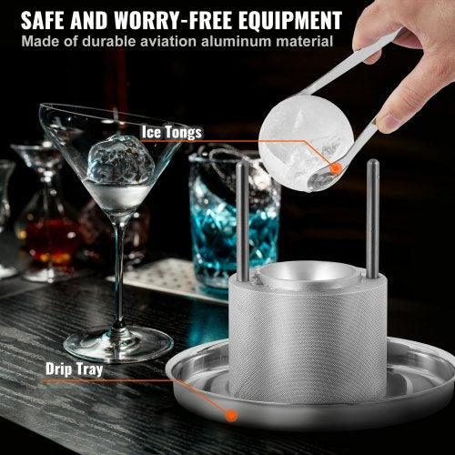 Ice Ball Press 24 Ice Ball Maker Aircraft Al Alloy Ice Ball Press Kit