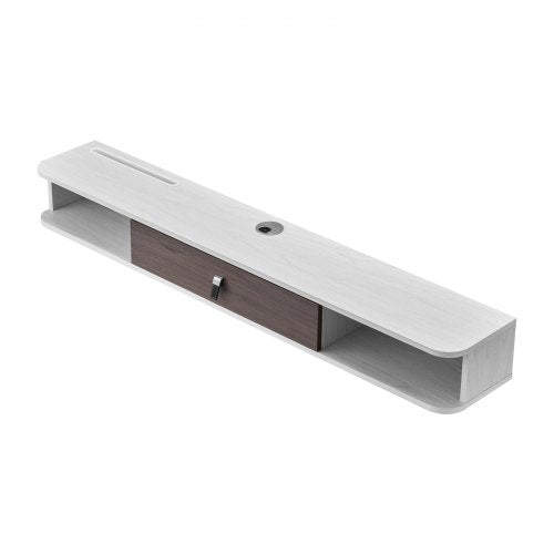 Floating TV Stand 55 in Wall Mount Entertainment Center with Cable Hole