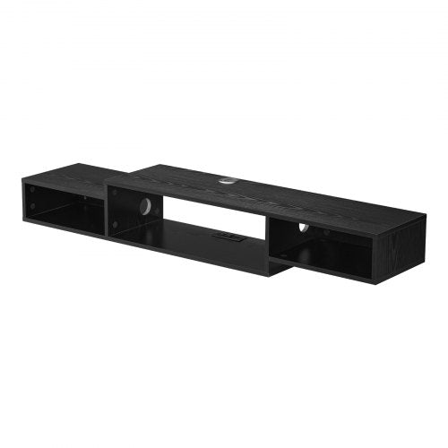 Floating TV Stand 59 Wall Mount Entertainment Center with Power Outlet