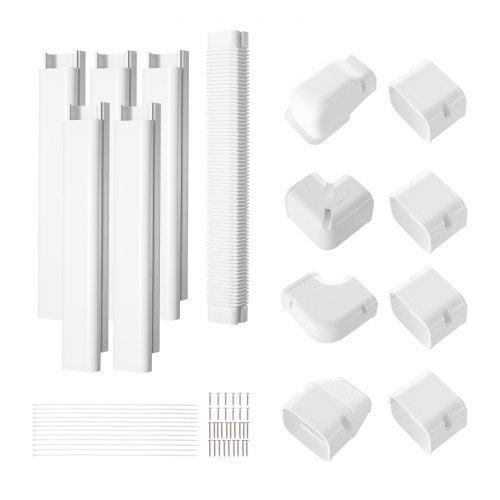 Mini Split Line Set Cover 3inch W 10Ft L PVC Decorative Pipe Line Cover