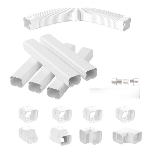 Mini Split Line Set Cover 3inch W 10Ft L PVC Decorative Pipe Line Cover