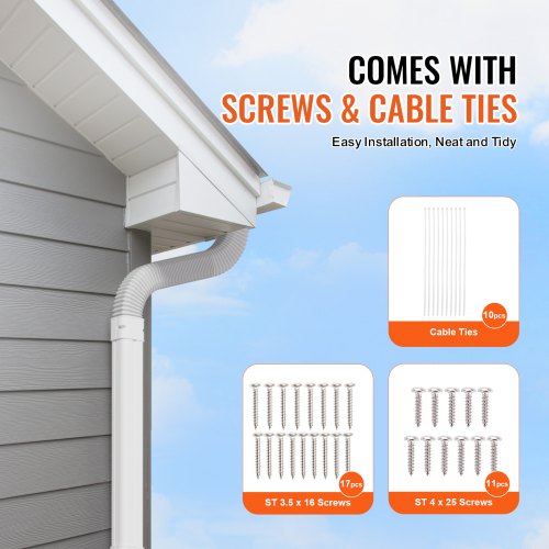 Mini Split Line Set Cover 3inch W 15.8Ft L PVC Decorative Pipe Line Cover