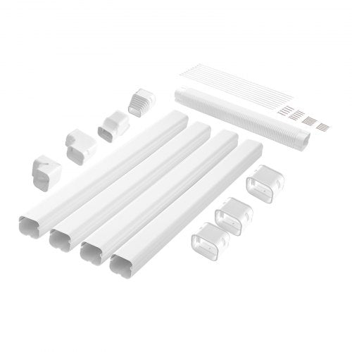 Mini Split Line Set Cover 3inch W 15.8Ft L PVC Decorative Pipe Line Cover