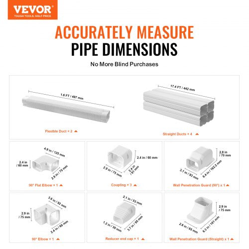 Mini Split Line Set Cover 3inch W 176Ft L PVC Decorative Pipe Line Cover