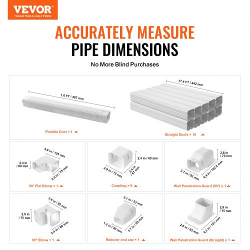 Mini Split Line Set Cover 3inch W 177Ft L PVC Decorative Pipe Line Cover