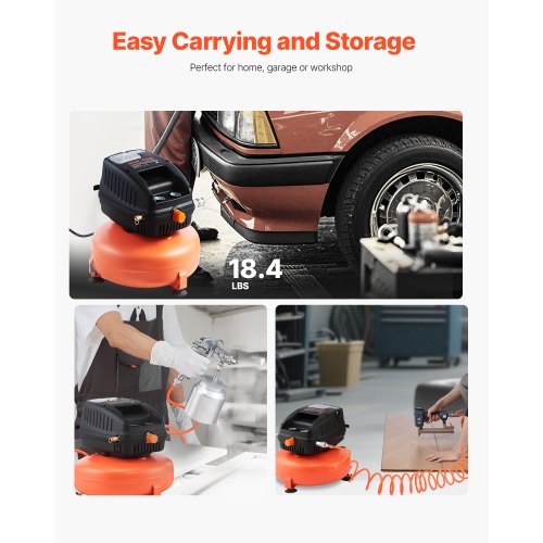 3 Gallon Air Compressor 13HP 054CFM 90PSI Portable Pancake Air