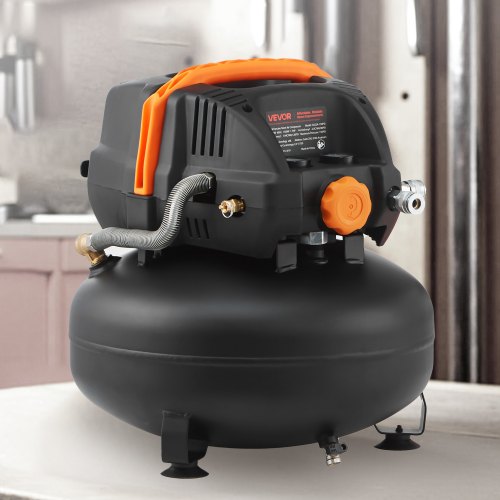 6 Gallon Air Compressor 1.7HP 23CFM90PSI Portable Pancake Air Compressor