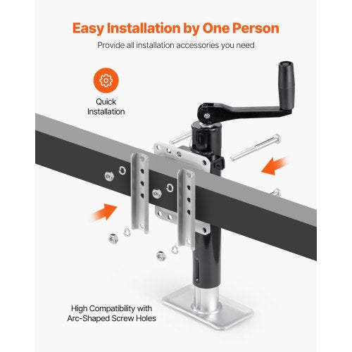 Trailer Jack 2000 lbs Dynamic Load Capacity Heavy Duty Swivel Bolton